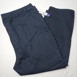 NWT Catherines High Rise Secret Slimmer Tummy Control Jeans Dark Wash Size 32W